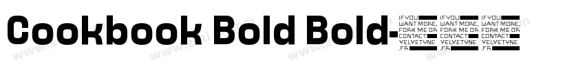Cookbook Bold Bold字体转换